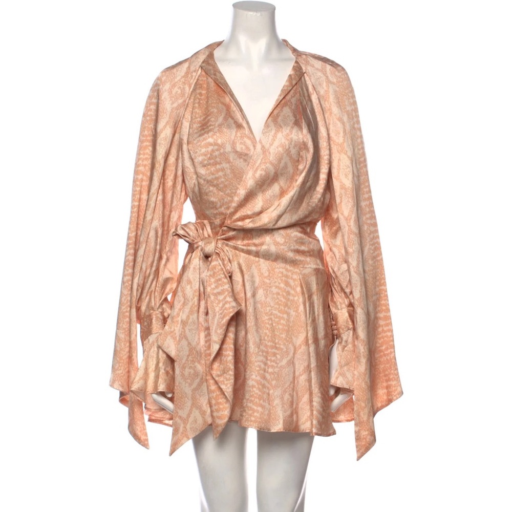 Acler Bradley Snake Print Wrap Dress